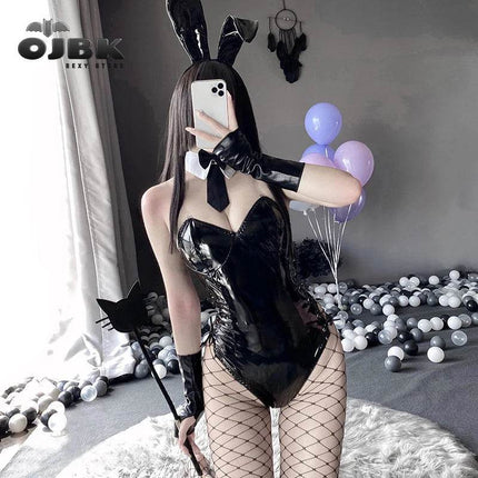 Women Leather Bunny Anime Costume Set - Costume Set - OJBK - Mad Fly Essentials