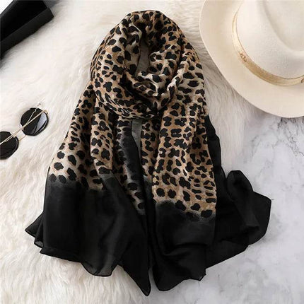 Women Leopard Cheetah Fashion Silk Scarf - Scarf - RUNMEIFA - Mad Fly Essentials