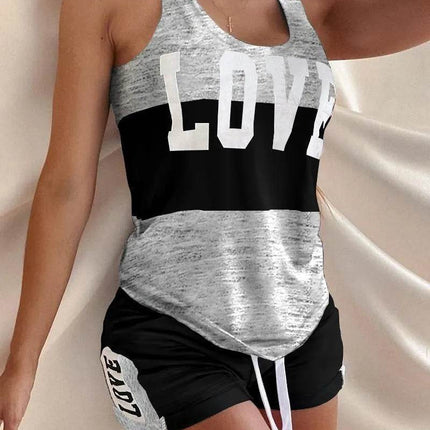 Women Leopard Hearts Vacation Pajama Set - Pajama Set - Animal Unicorn - Mad Fly Essentials