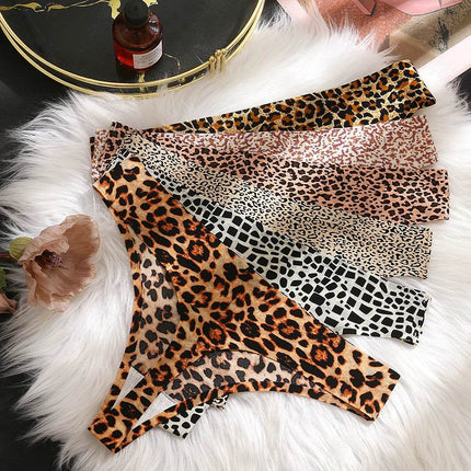 Women Leopard Silk G - String Underwear Panties - Panties - Xwomenday - Mad Fly Essentials