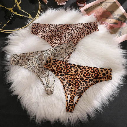 Women Leopard Silk G-String Underwear - Mad Fly Essentials