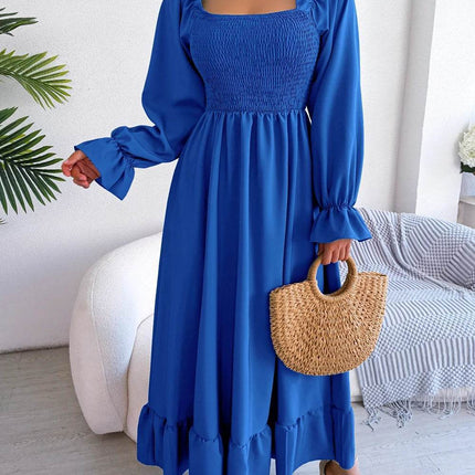 Women Long Casual Ruffle Chiffon Midi Party Dress - Party Dress - Magdalyn - Mad Fly Essentials