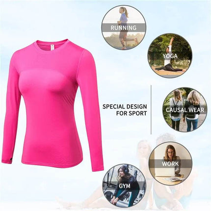 Women Long Compression Winter Fitness Top - Fitness Top - Fitness Essentials - Mad Fly Essentials