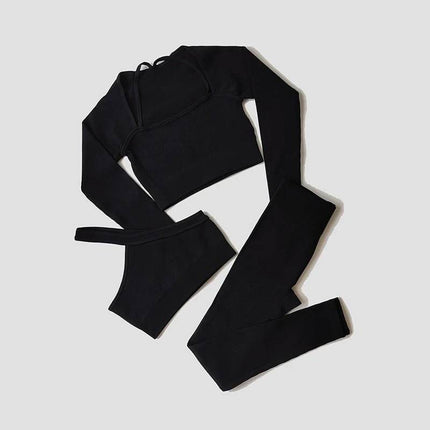 Women Long Crop Top Tracksuit Set - Tracksuit Set - SWELTERING - Mad Fly Essentials