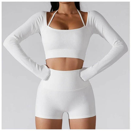 Women Long Crop Top Tracksuit Set - Mad Fly Essentials