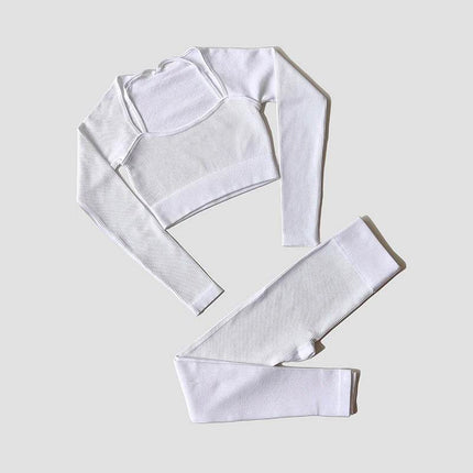 Women Long Crop Top Tracksuit Set - Tracksuit Set - SWELTERING - Mad Fly Essentials