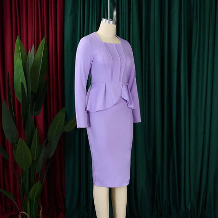 Women Long Elegant Office Lady Midi Dress - MIDI Dress - Retro Dress - Mad Fly Essentials