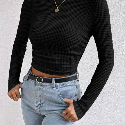Women Long Y2K White Black Knit Crop Top - Crop Top - Werueruyu - Mad Fly Essentials