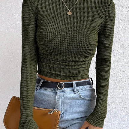 Women Long Y2K White Black Knit Crop Top - Crop Top - Werueruyu - Mad Fly Essentials