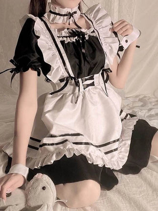 Women Low Chest Gothic Cosplay Maid Uniform Costume - Mad Fly Essentials