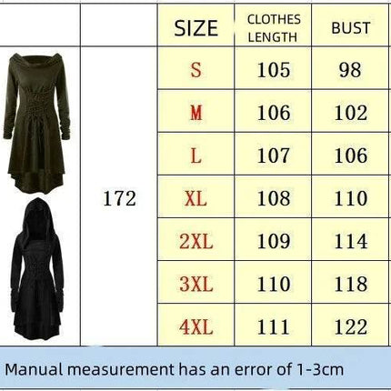 Women Medieval European Hooded Midi Party Dress - Party Dress - Costumes Plus - Mad Fly Essentials
