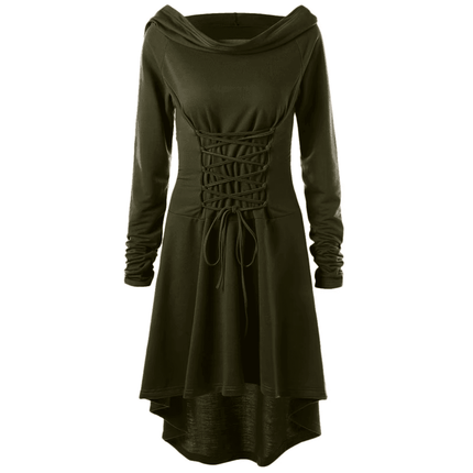 Women Medieval European Hooded Midi Party Dress - Party Dress - Costumes Plus - Mad Fly Essentials