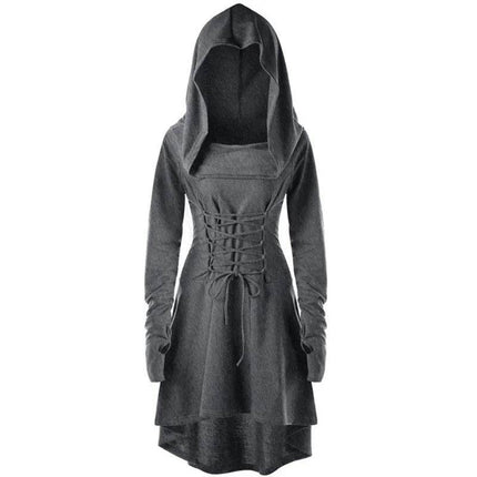 Women Medieval European Hooded Midi Party Dress - Party Dress - Costumes Plus - Mad Fly Essentials