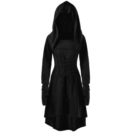 Women Medieval European Hooded Midi Party Dress - Party Dress - Costumes Plus - Mad Fly Essentials