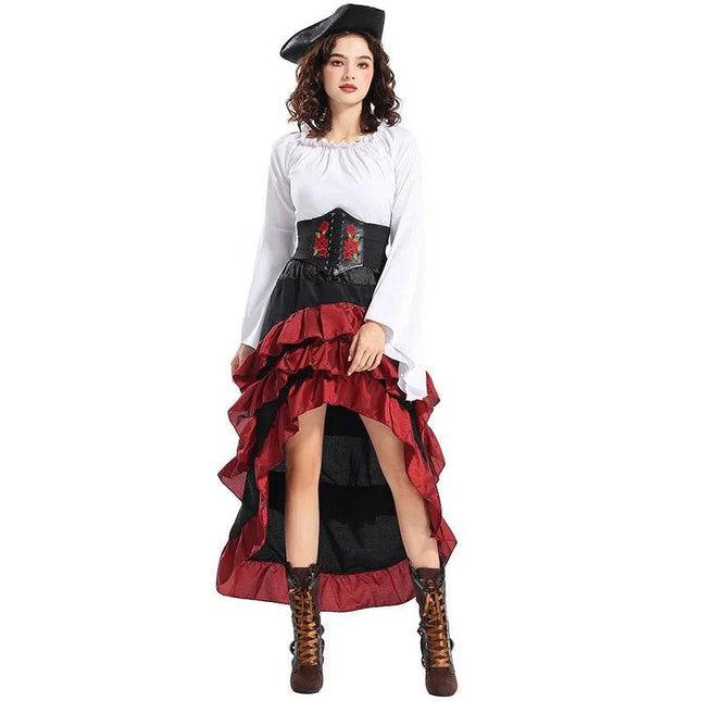 Women Medieval Halloween Pirate Captain Costume Set - Costume Set - Costumes Plus - Mad Fly Essentials