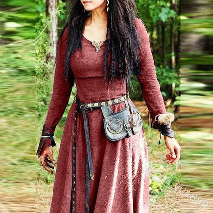 Women Medieval Viking Gothic Fairy Costume Dress - Costume Dress - Retro Dress - Mad Fly Essentials