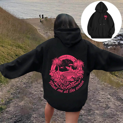 Women Meet at Beach Graphic Hoodies - Hoodies - Metaphor - Mad Fly Essentials