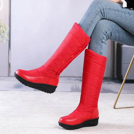 Women Mid Calf Winter Down Platform Boots - Boots - Akexiya - Mad Fly Essentials