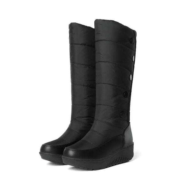 Women Mid Calf Winter Down Platform Boots - Boots - Akexiya - Mad Fly Essentials