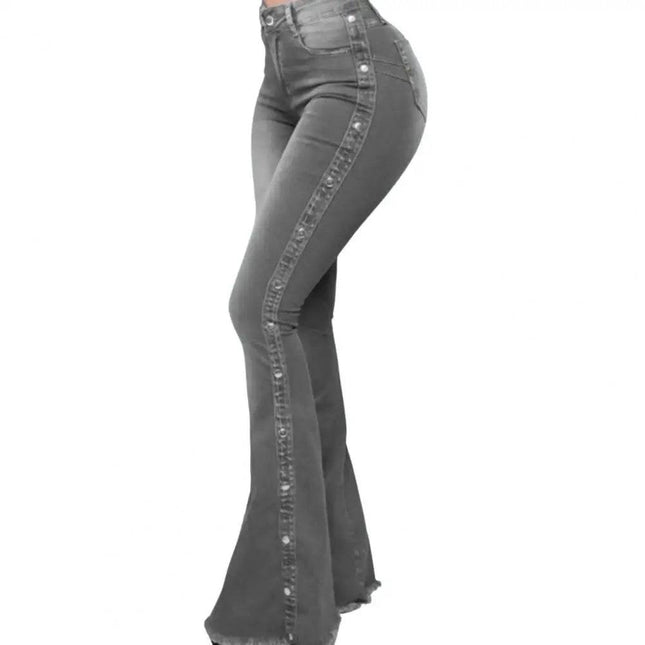 Jeans Women Mid Waist Elastic Denim Flare Jeans Jeans SANWOOD Mad Fly Essentials