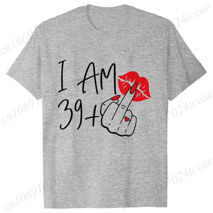 Women New Fashion I Am 39+ Finger Birthday Shirt - Shirt - You're My Secret - Mad Fly Essentials