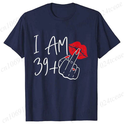 Women New Fashion I Am 39+ Finger Birthday Shirt - Shirt - You're My Secret - Mad Fly Essentials