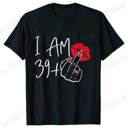 Women New Fashion I Am 39+ Finger Birthday Shirt - Shirt - You're My Secret - Mad Fly Essentials