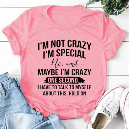 Women Not Crazy Funny Short Casual Shirt - Shirt - Sister Linda - Mad Fly Essentials