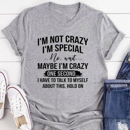 Women Not Crazy Funny Short Casual Shirt - Shirt - Sister Linda - Mad Fly Essentials