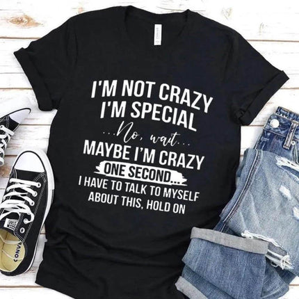 Women Not Crazy Funny Short Casual Shirt - Mad Fly Essentials