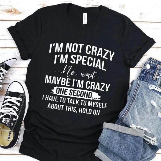 Women Not Crazy Funny Short Casual Shirt - Mad Fly Essentials
