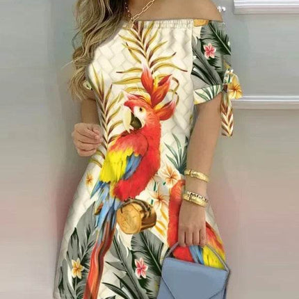 Women Off Shoulder Black Paint Splash Mini Dress - Mini Dress - Owner Girl - Mad Fly Essentials