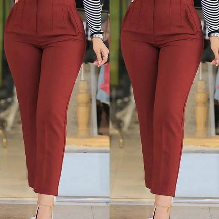 Women Office Wear High Waist Pencil Pants - Mad Fly Essentials