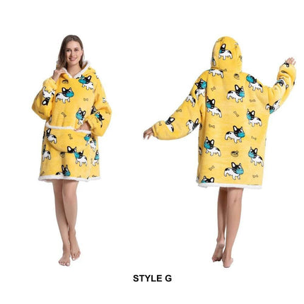 Women Oversized Animal Avocado Blanket Hoodies - Hoodies - Juice Mate - Mad Fly Essentials
