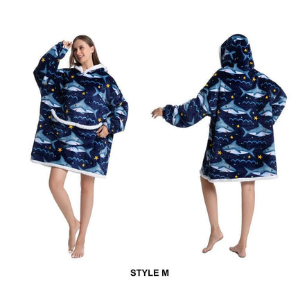 Women Oversized Animal Avocado Blanket Hoodies - Hoodies - Juice Mate - Mad Fly Essentials