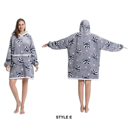 Women Oversized Animal Avocado Blanket Hoodies - Hoodies - Juice Mate - Mad Fly Essentials