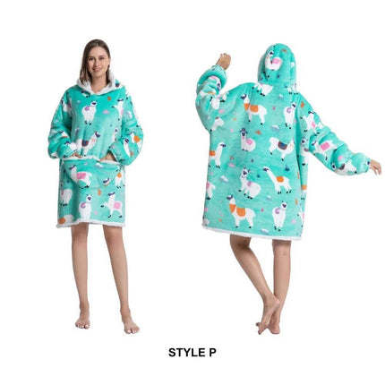 Women Oversized Animal Avocado Blanket Hoodies - Hoodies - Juice Mate - Mad Fly Essentials