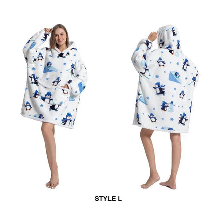 Women Oversized Animal Avocado Blanket Hoodies - Hoodies - Juice Mate - Mad Fly Essentials