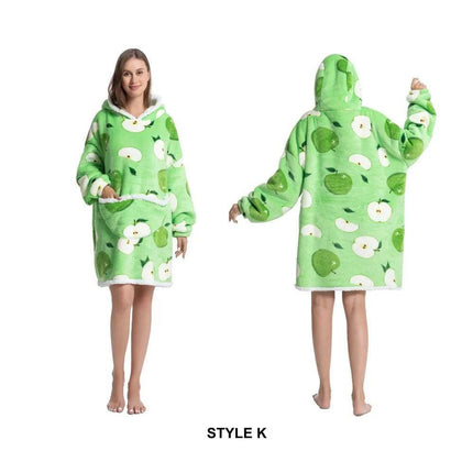 Women Oversized Animal Avocado Blanket Hoodies - Hoodies - Juice Mate - Mad Fly Essentials