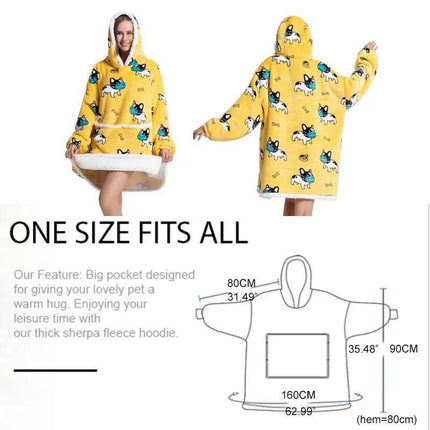 Women Oversized Animal Avocado Blanket Hoodies - Hoodies - Juice Mate - Mad Fly Essentials