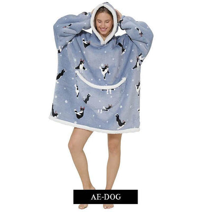 Women Oversized Animal Avocado Blanket Hoodies - Hoodies - Juice Mate - Mad Fly Essentials