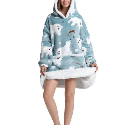 Women Oversized Animal Avocado Blanket Hoodies - Hoodies - Juice Mate - Mad Fly Essentials