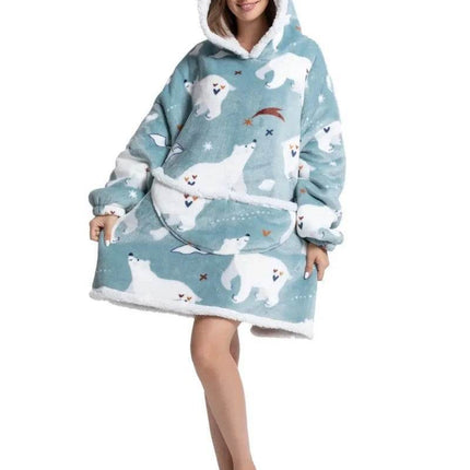 Women Oversized Animal Avocado Blanket Hoodies - Hoodies - Juice Mate - Mad Fly Essentials
