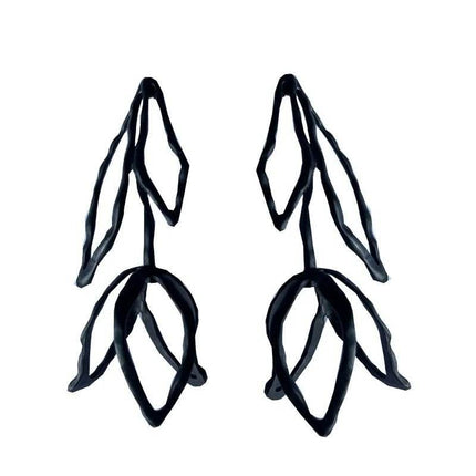 Women Oversized Hollow Tulip Dangle Earrings - Earrings - Fashionsnoops - Mad Fly Essentials