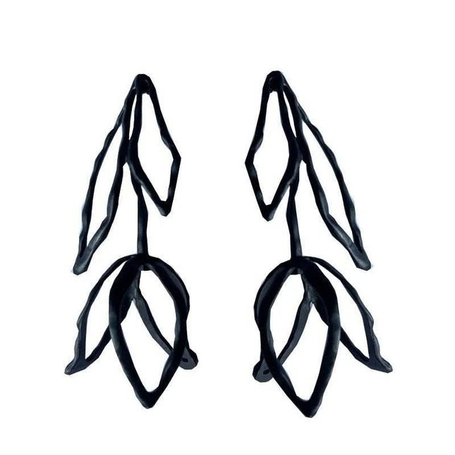 Women Oversized Hollow Tulip Dangle Earrings - Earrings - Fashionsnoops - Mad Fly Essentials