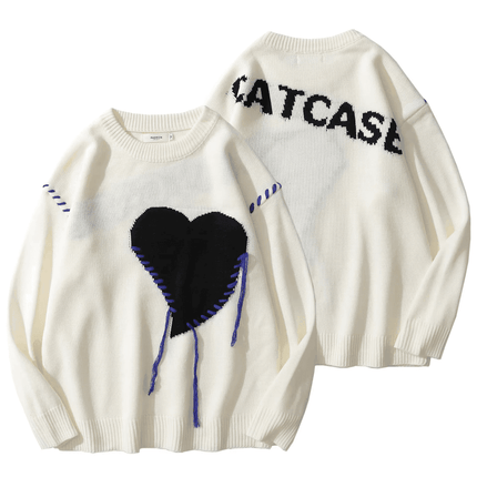 Women Oversized Retro Gothic Pullover Sweater - Sweater - EANALEN - Mad Fly Essentials