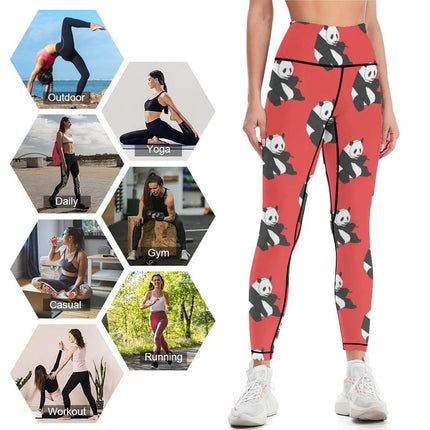 Women Panda Bear 3D Fitness Leggings - Fitness Leggings - Juice Mate - Mad Fly Essentials