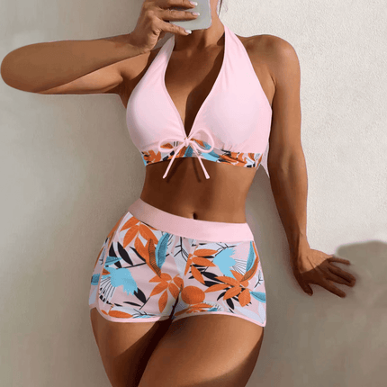 Women Paneled Floral 2pc Tankini Set - Tankini Set - Stefani Lee - Mad Fly Essentials