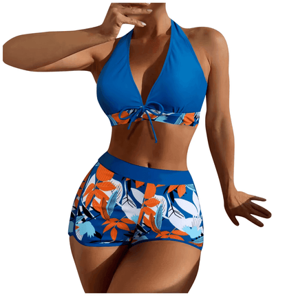 Women Paneled Floral 2pc Tankini Set - Tankini Set - Stefani Lee - Mad Fly Essentials