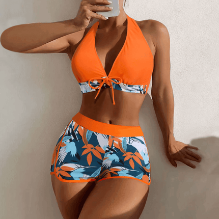 Women Paneled Floral 2pc Tankini Set - Tankini Set - Stefani Lee - Mad Fly Essentials